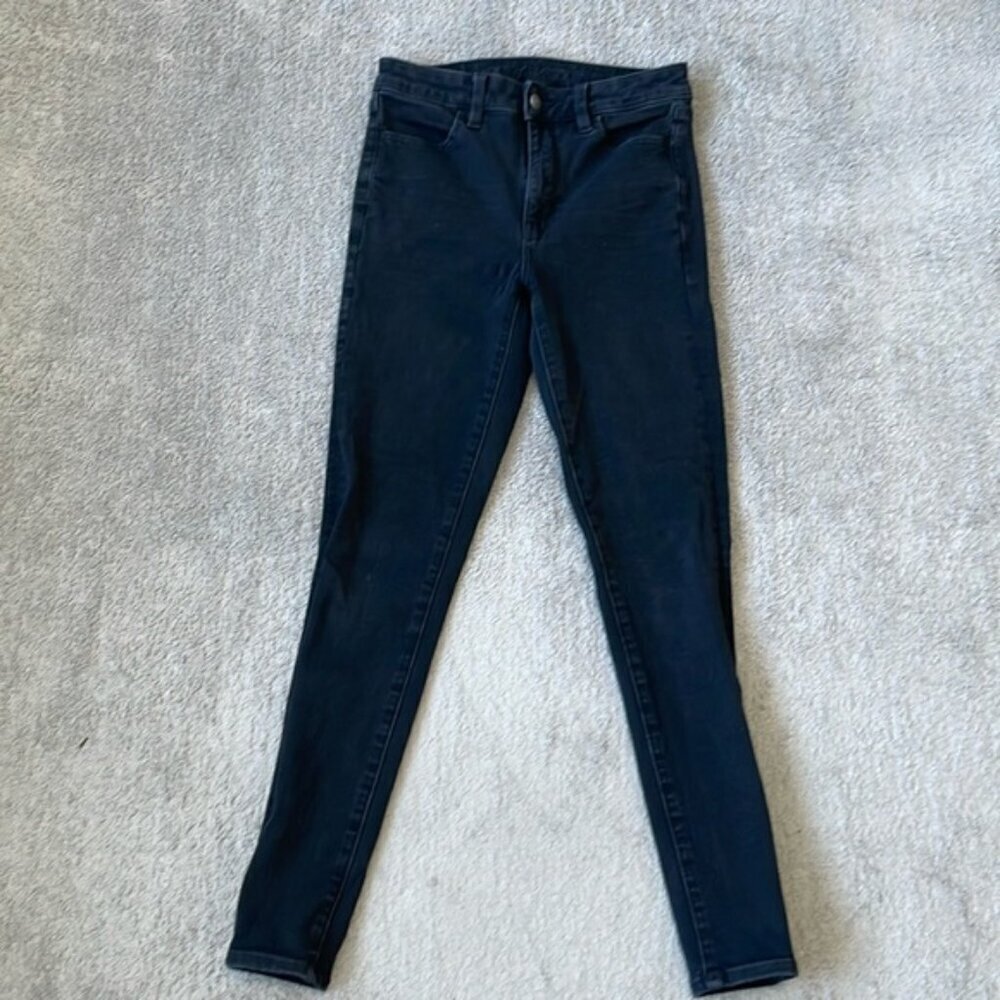 EC American Eagle Black Super High Rise Jeggings - Size 4